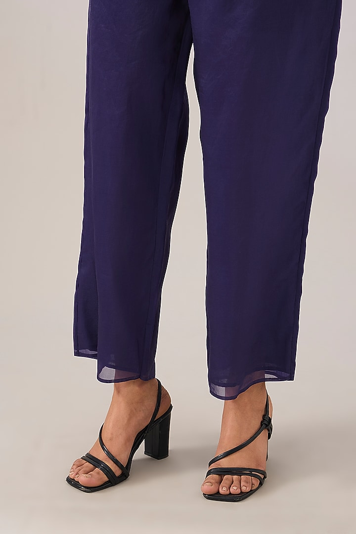 Purple Silk Organza Pant by Peachoo at Pernia's Pop Up Shop