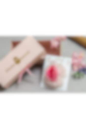 Pink Butterfly Net Floral & Feather Work Hair Clip For Girls by PEAR BEAR at Pernia's Pop Up Shop