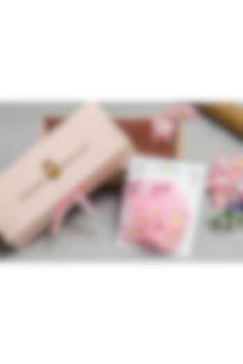 Pink Butterfly Net Floral & Stone Work Hair Clip For Girls by PEAR BEAR at Pernia's Pop Up Shop