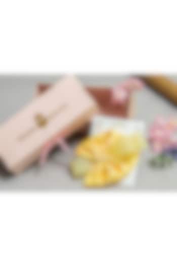 Yellow Satin Sequins Embroidered Bow Hair Clip For Girls by PEAR BEAR at Pernia's Pop Up Shop