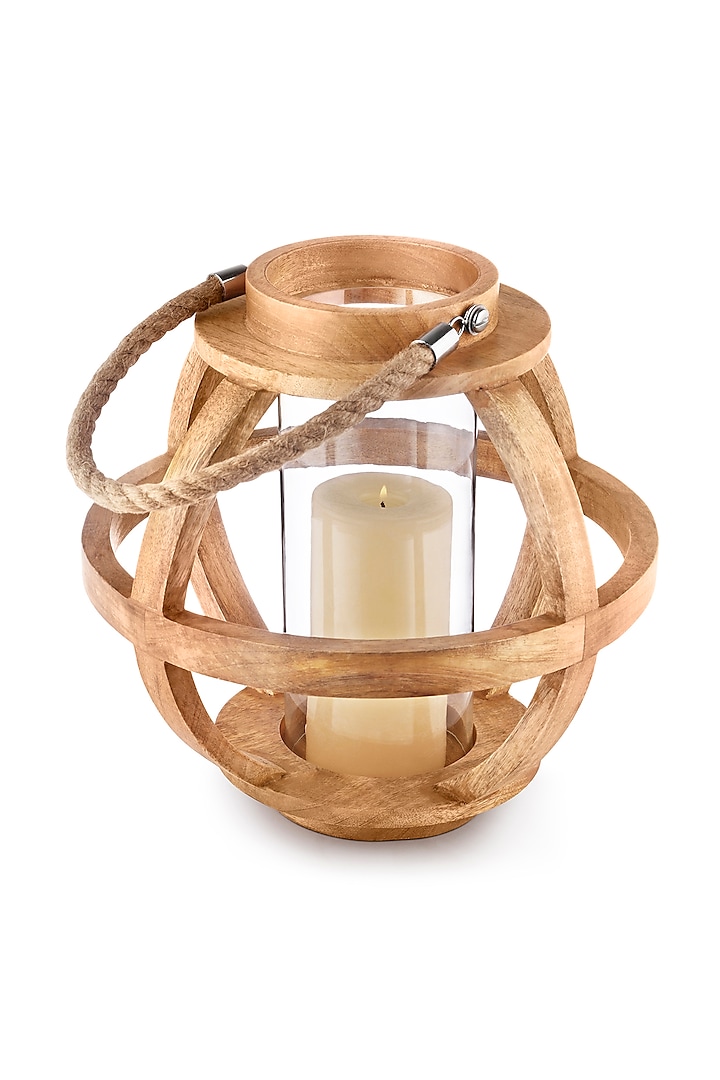 Light Brown Spherical Lantern by Perenne Design