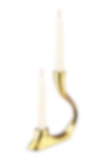 Gold Aluminium Candle Holder by Perenne Design