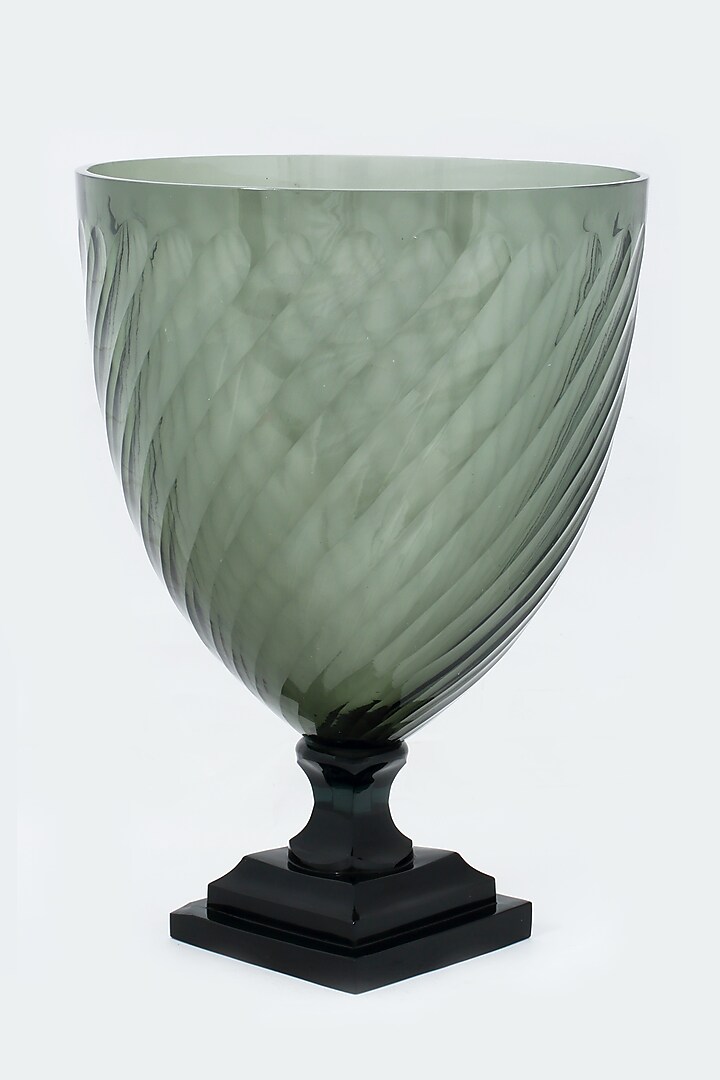 Olive Green Glass Vase by Perenne Design at Pernia's Pop Up Shop