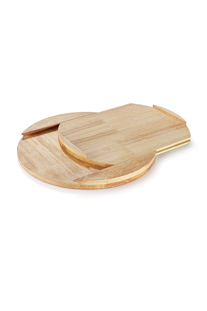 3-In-1 Brown Wooden Tray, Platter & Chopping Board by Perenne Design