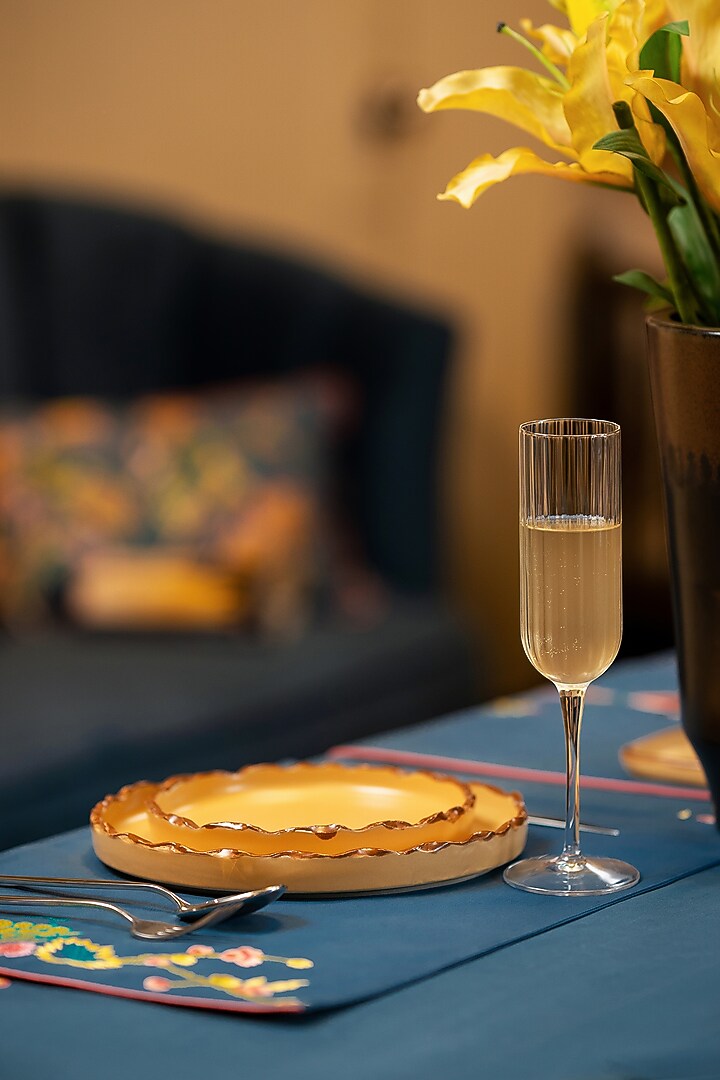 Mustard Stoneware Ceramic Dinner Plate by Perenne Design at Pernia's Pop Up Shop