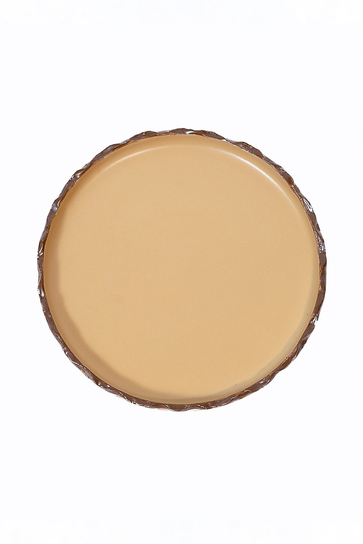 Mustard Stoneware Ceramic Dinner Plate by Perenne Design at Pernia's Pop Up Shop
