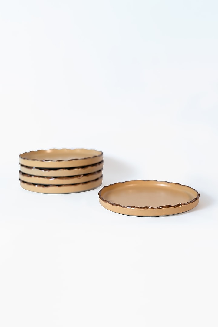 Mustard Stoneware Ceramic Dinner Plate by Perenne Design at Pernia's Pop Up Shop