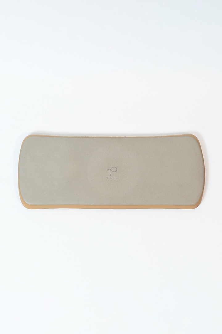 Mustard Stoneware Ceramic Platter by Perenne Design at Pernia's Pop Up Shop