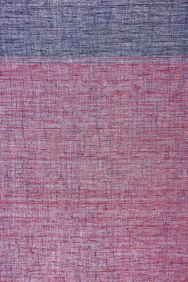 Cherry Tomato Cotton Handwoven Festive Saree by Peeli Kothi at Pernia's Pop Up Shop