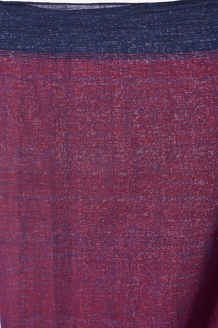 Reddish-Orange Cotton Festive Saree by Peeli Kothi at Pernia's Pop Up Shop