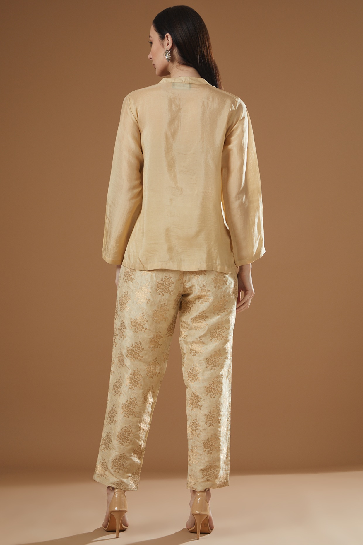 Classic Trouser Silk Brocade White – SUKETDHIR