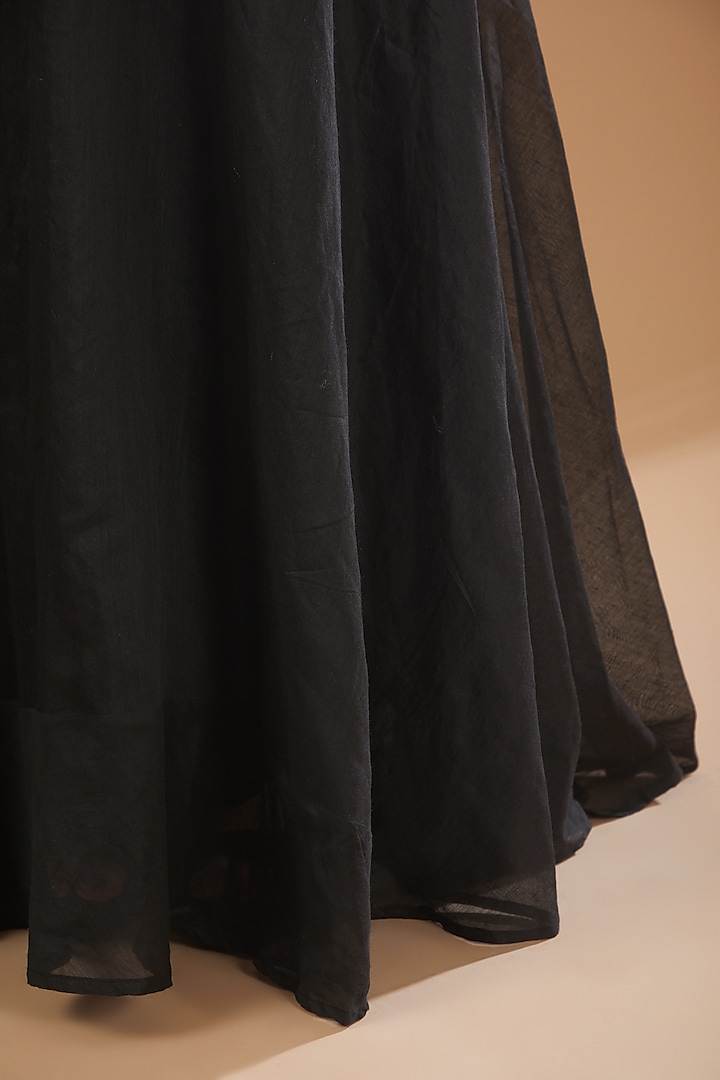 Black Chanderi Skirt Set by Peenacolada at Pernia's Pop Up Shop