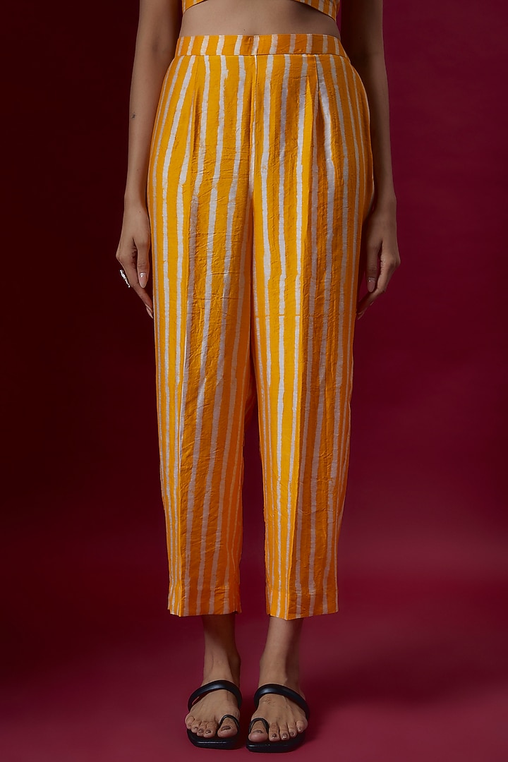 Yellow Premium Cotton Kurta Set by Pehnaav at Pernia's Pop Up Shop