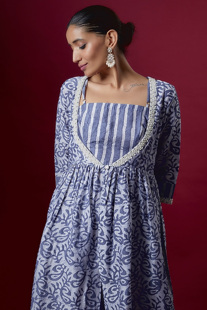 Navy Premium Cotton Kurta Set by Pehnaav at Pernia's Pop Up Shop