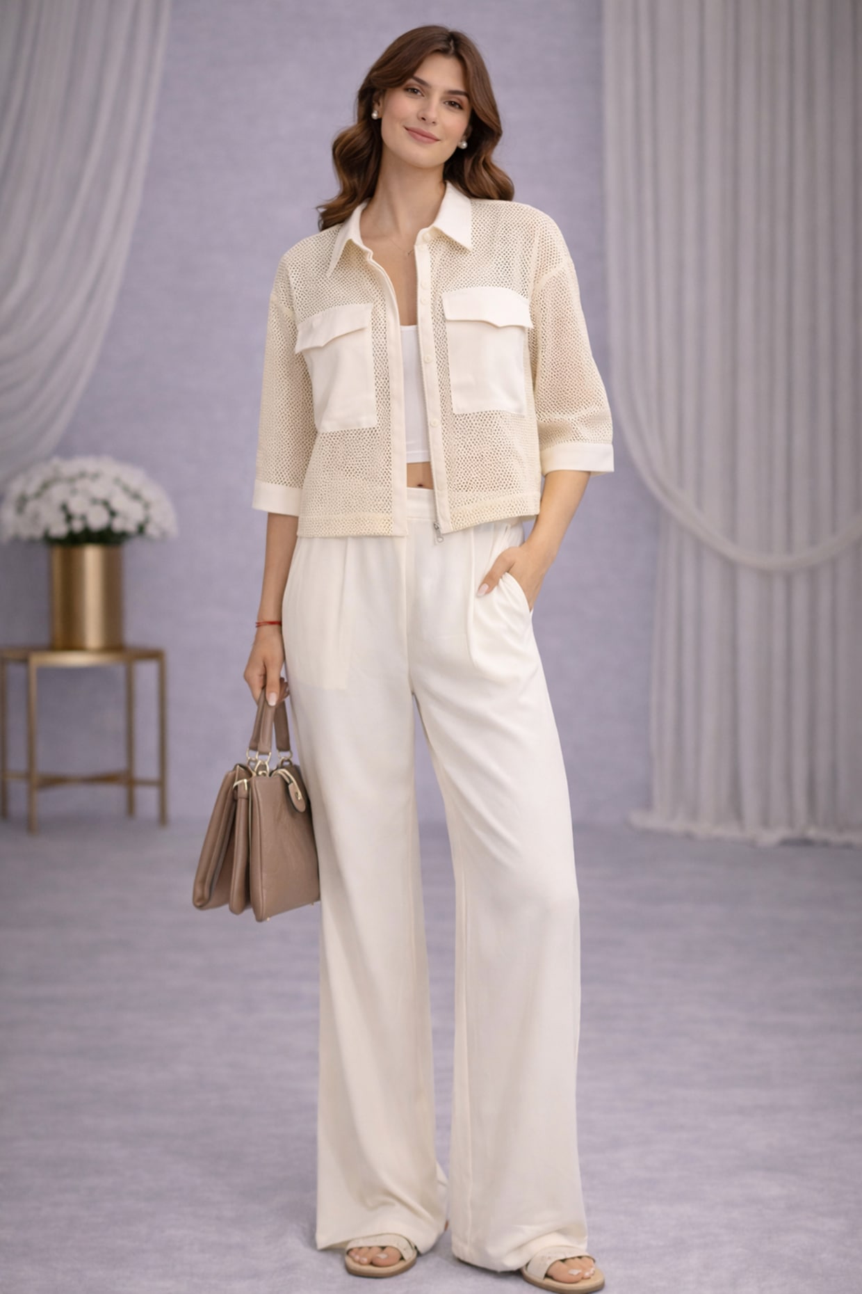 PEHR ARORA Cream French Twill Co-Ord Set