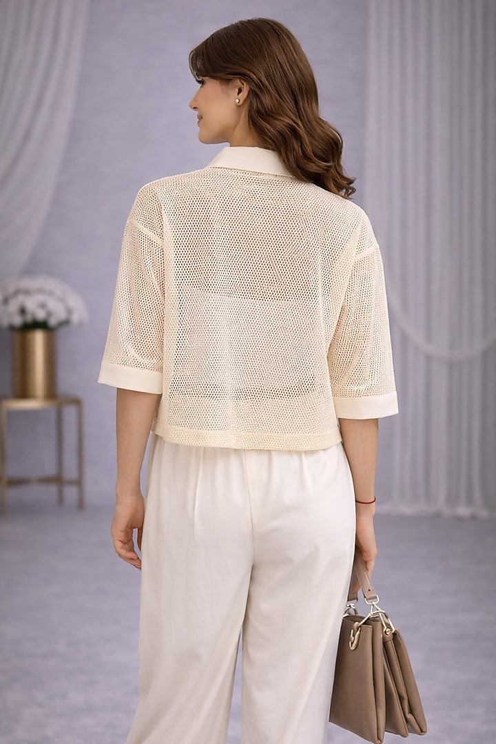 Cream French Twill Co-Ord Set by PEHR ARORA at Pernia's Pop Up Shop