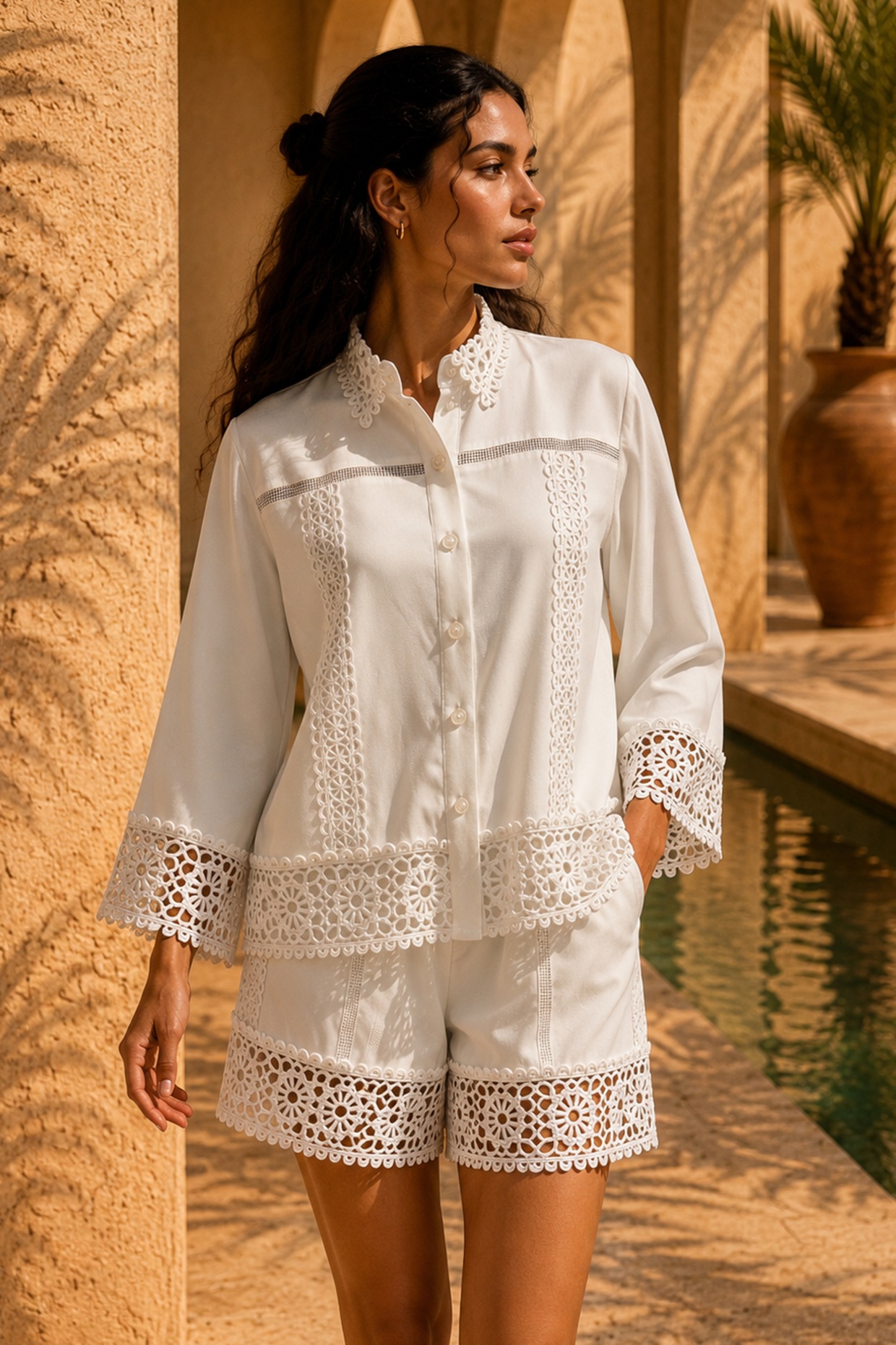 PEHR ARORA White French Twill Co-Ord Set