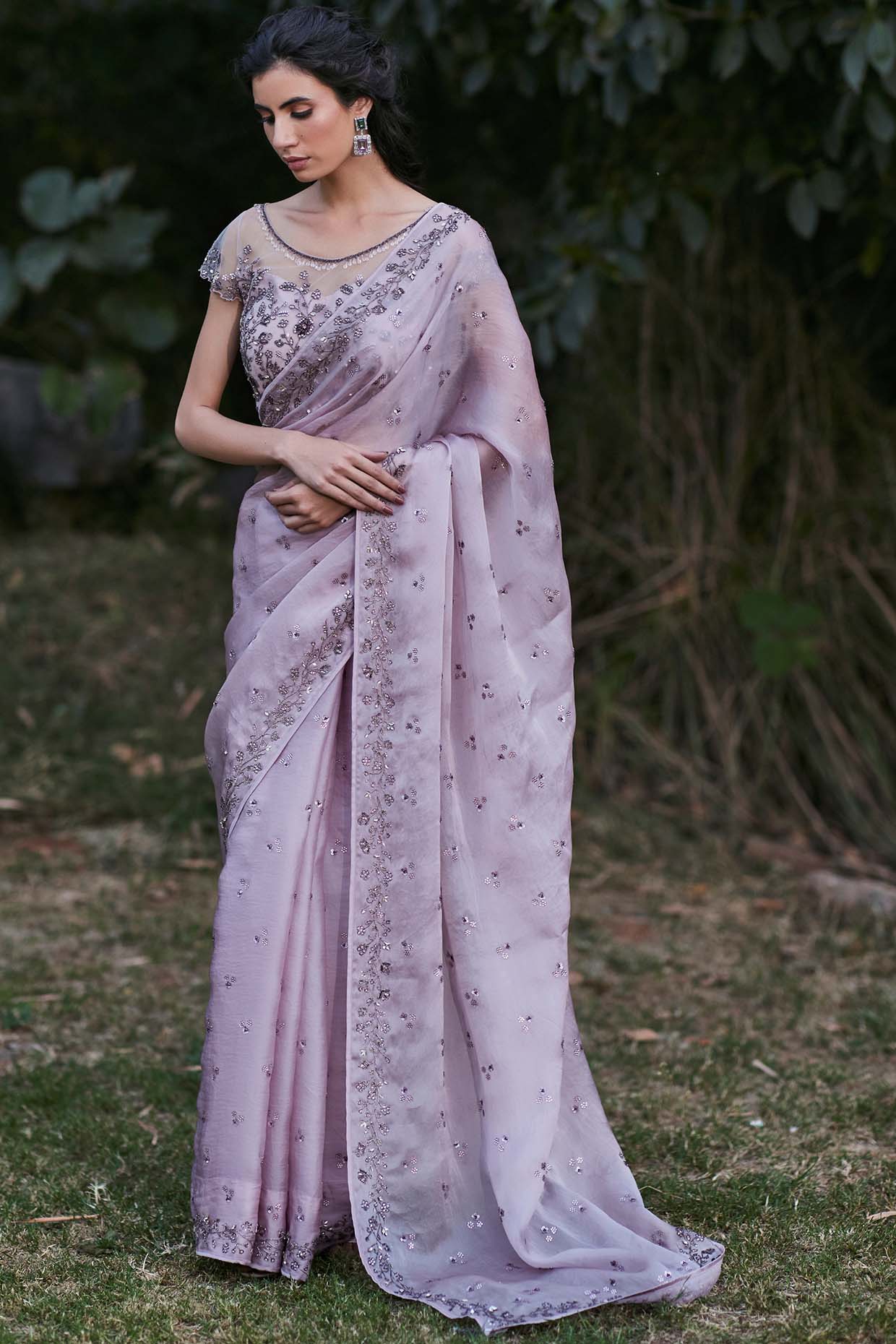 Beautiful Saree in Mauve Colour, Pure Banarasi Handwoven Kataan Silk Saree  With All Over Jaal Kaduwa Weave With Rich Pallu Ad Blous - Etsy Israel