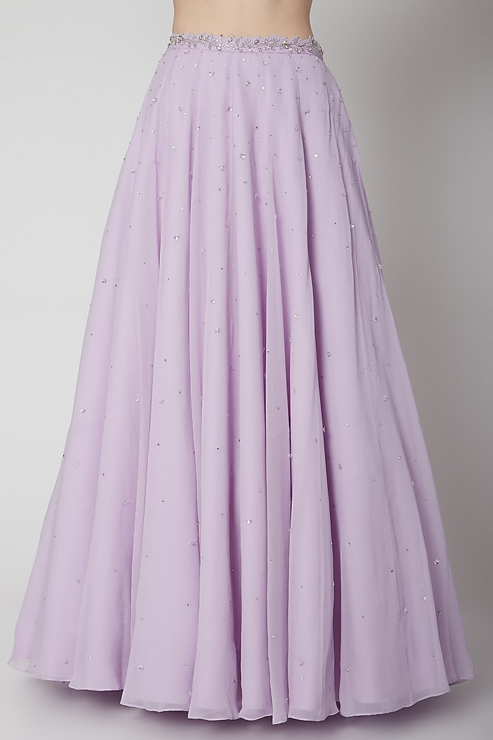 Lavender Embroidered Wedding Lehenga Set by Pooja Peshoria at Pernia's Pop Up Shop