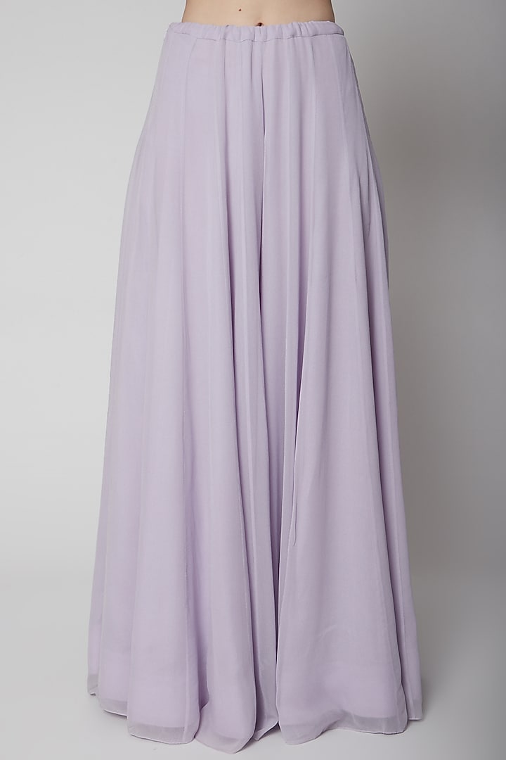 Purple Embroidered Wedding Sharara Set by Pooja Peshoria at Pernia's Pop Up Shop