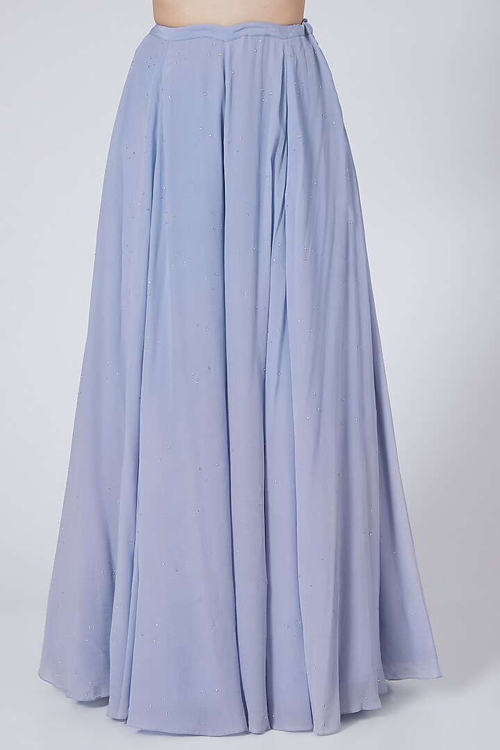 Lilac Silk Habutai Bridal Sharara Set by Pooja Peshoria at Pernia's Pop Up Shop