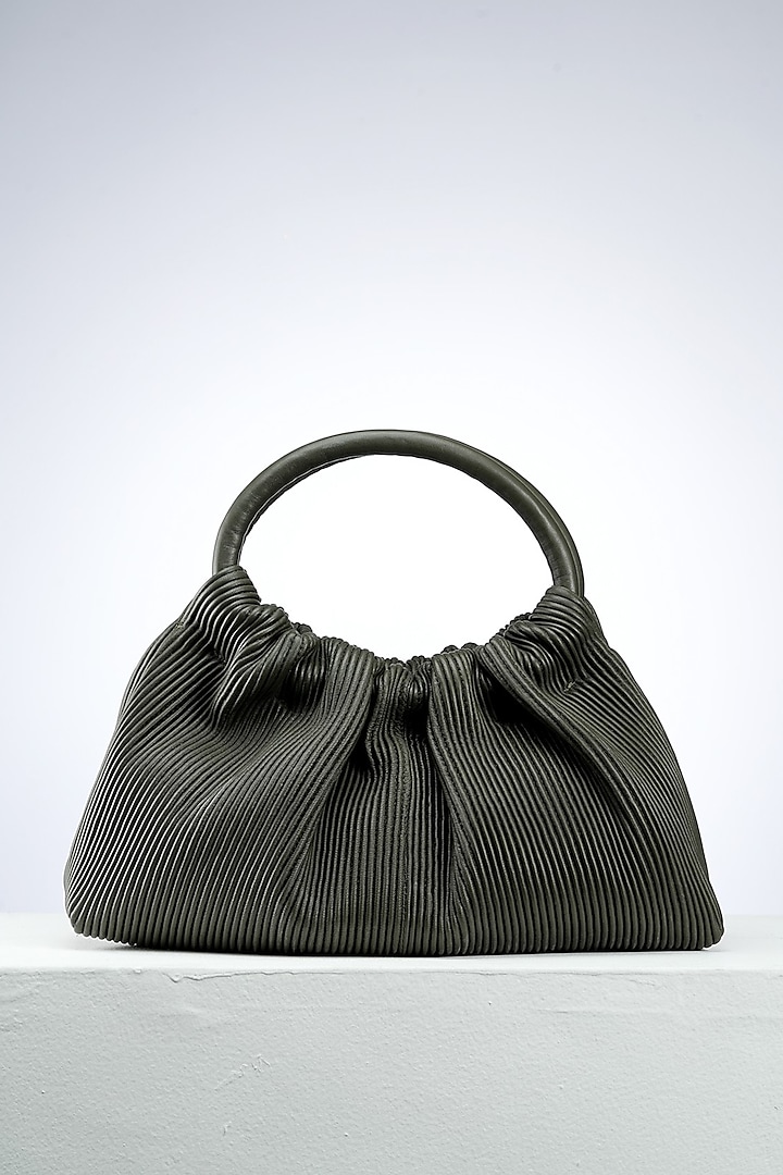 Olive Fine Genuine Leather Handbag by PERONA Accessories