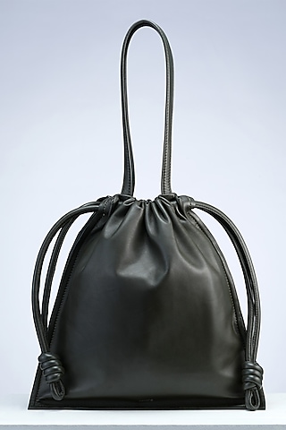 Olive Premium Leather Slouchy Bag by PERONA Accessories