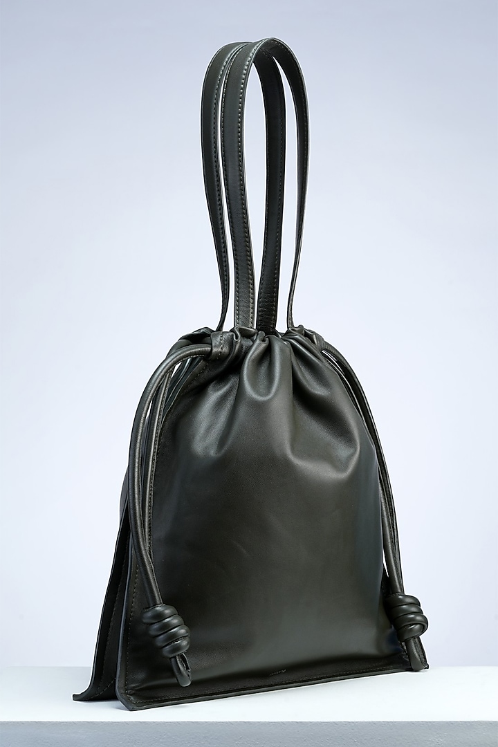 Olive Premium Leather Slouchy Bag by PERONA Accessories at Pernia's Pop Up Shop