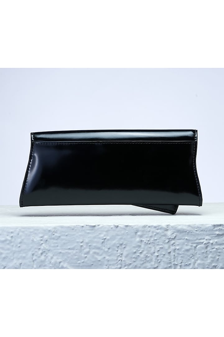 Black Lush Italian Leather Clutch by PERONA Accessories at Pernia's Pop Up Shop