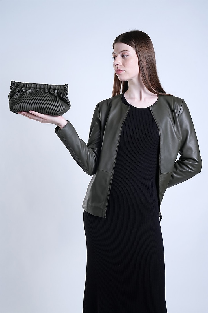 Olive Premium Leather Handbag by PERONA Accessories at Pernia's Pop Up Shop