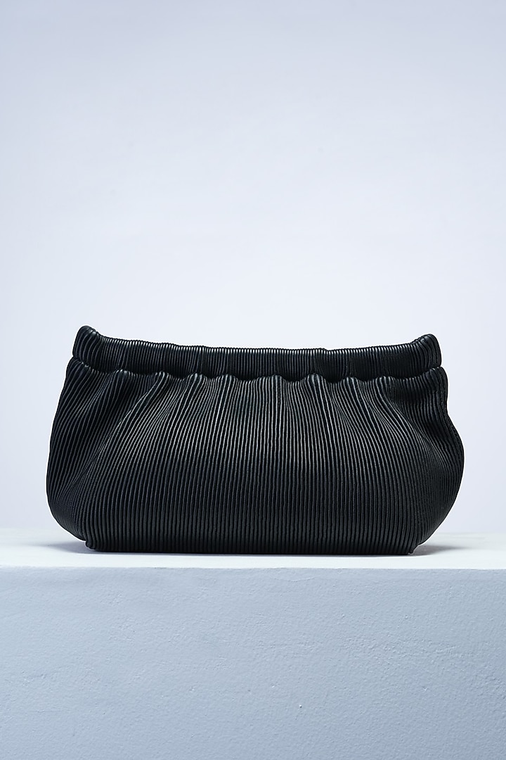 Black Premium Leather Handbag by PERONA Accessories at Pernia's Pop Up Shop
