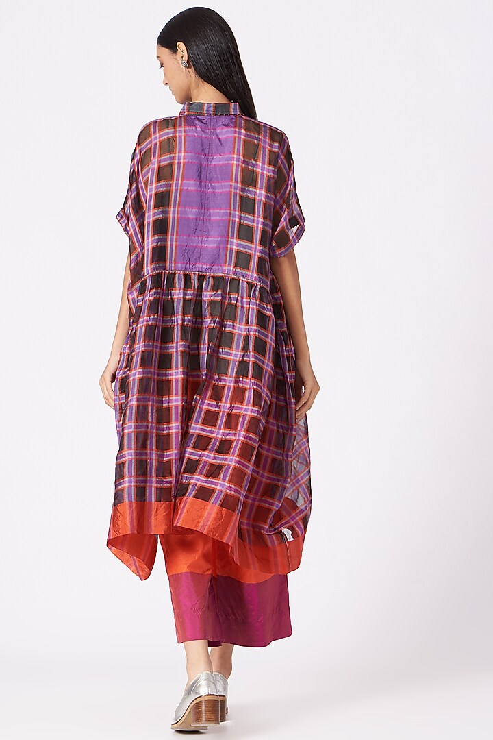 Orange Handwoven Silk Pants by Pero at Pernia's Pop Up Shop