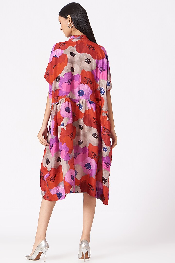 Multi-Colored Floral Printed Cocktail Dress by Pero at Pernia's Pop Up Shop