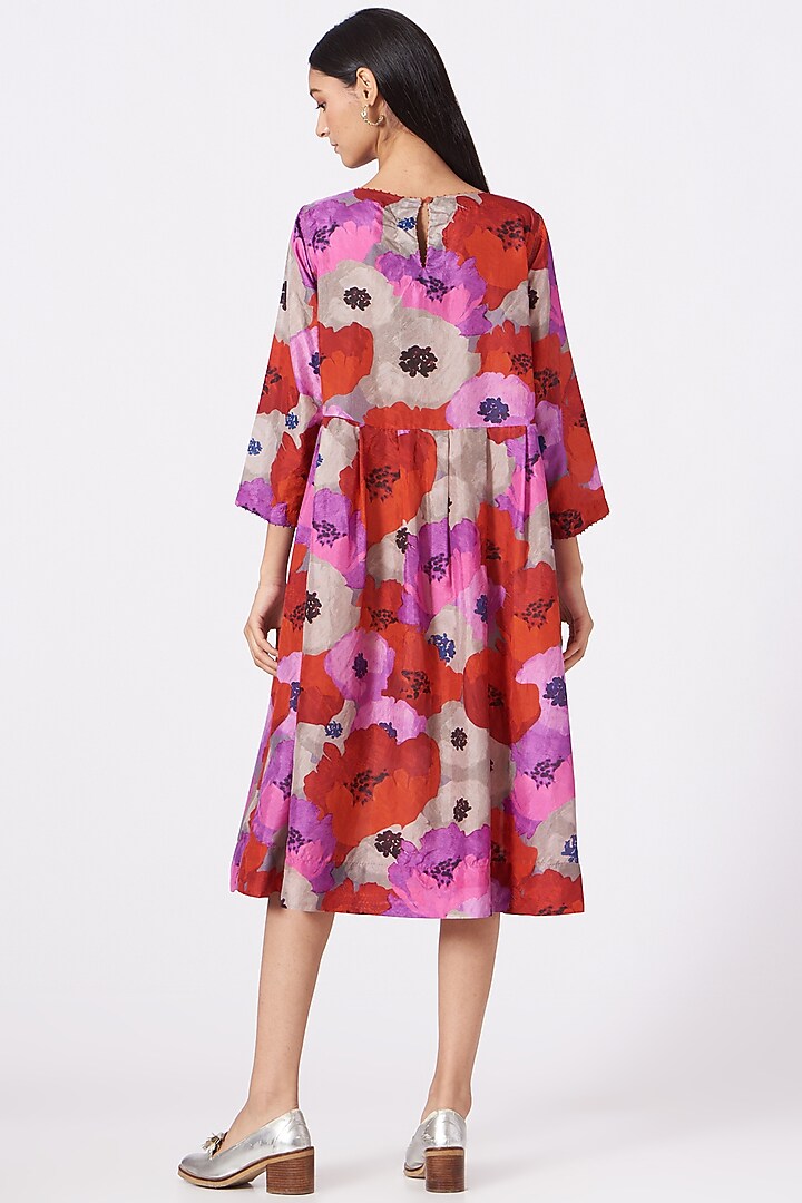 Multi-Colored Printed Handwoven Cocktail Dress by Pero at Pernia's Pop Up Shop