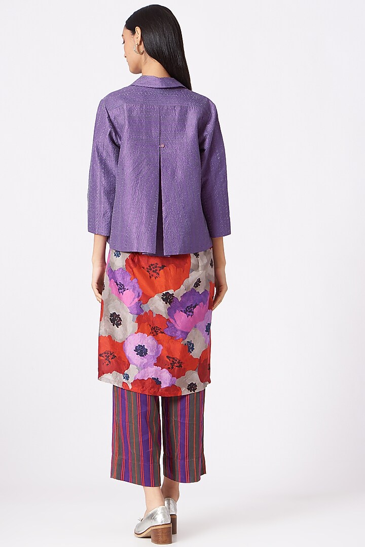 Purple Handwoven Jacket by Pero at Pernia's Pop Up Shop