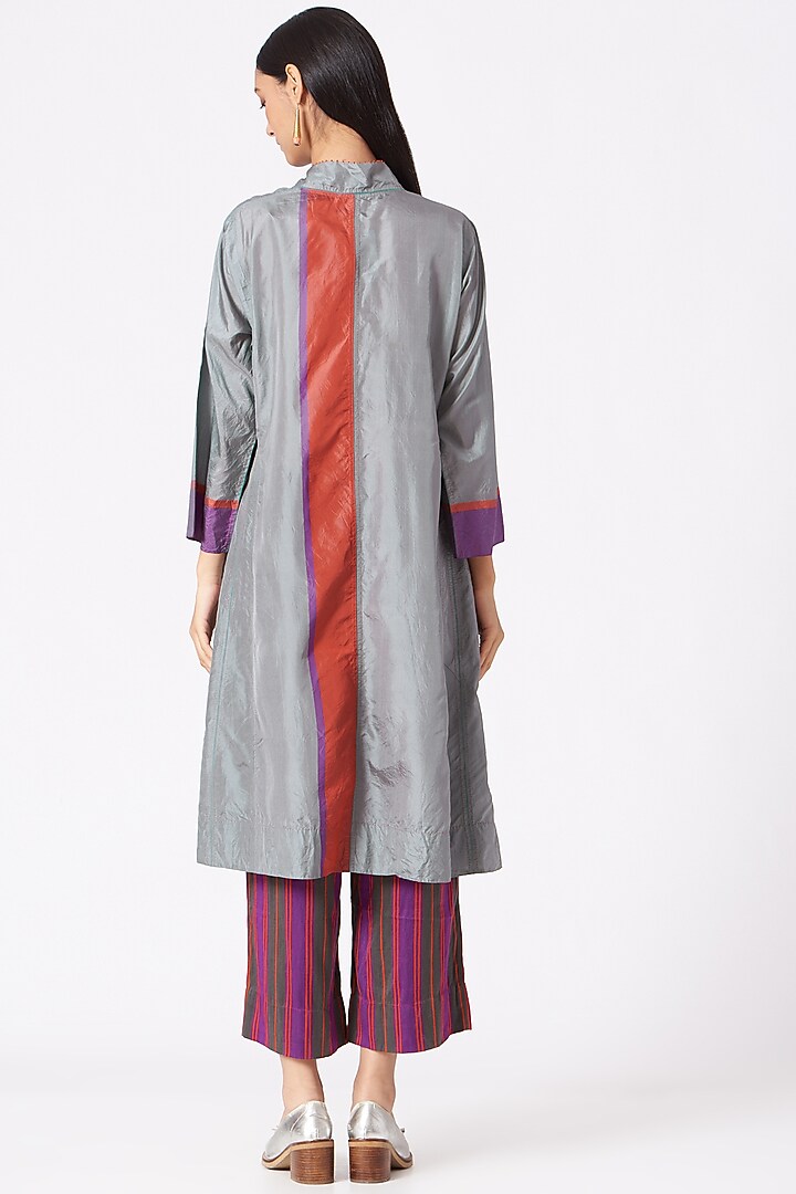 Grey Handwoven Long Top by Pero at Pernia's Pop Up Shop