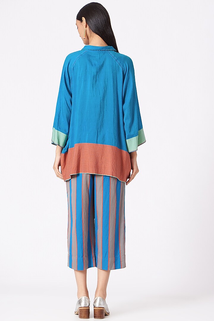 Cobalt Blue Handwoven Shirt by Pero at Pernia's Pop Up Shop