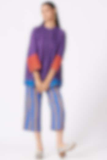 Purple Handwoven Shirt by Pero
