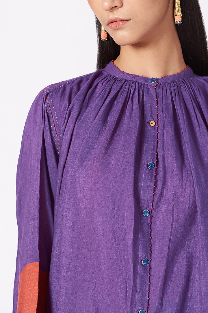 Purple Handwoven Shirt by Pero at Pernia's Pop Up Shop
