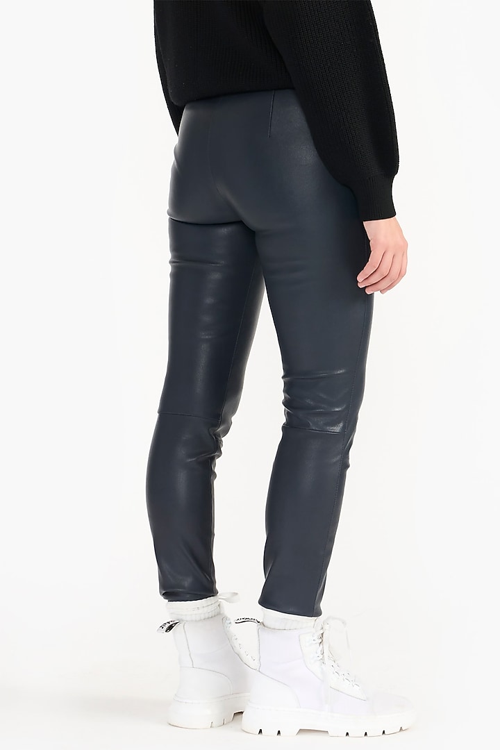 Black Supple Italian Leather Pants by PERONA at Pernia's Pop Up Shop