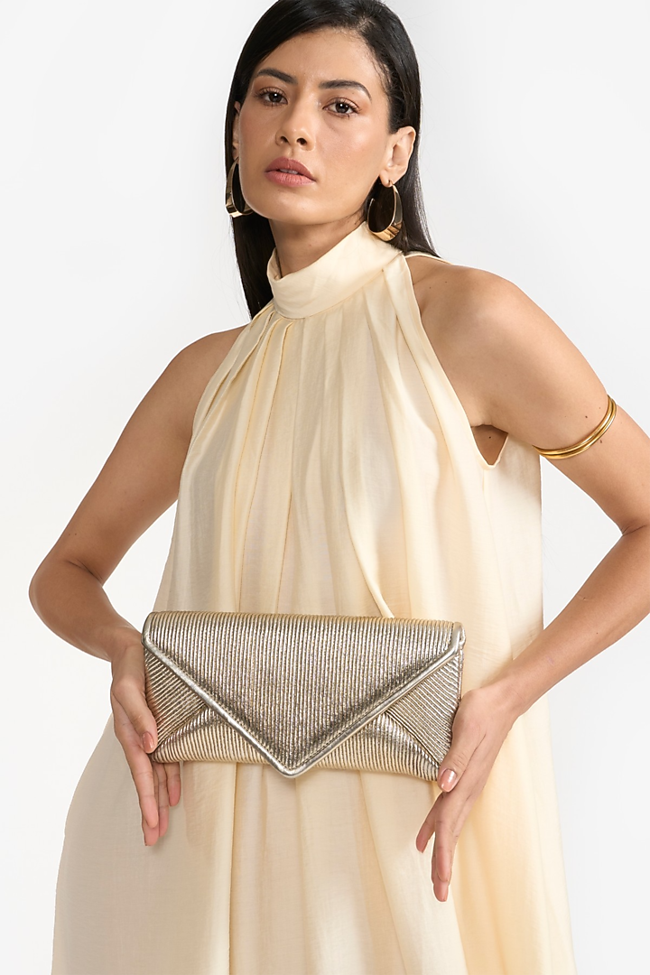 Ivory Tencel Blend Fabric Halter A-Line Vacation Dress by PERONA at Pernia's Pop Up Shop