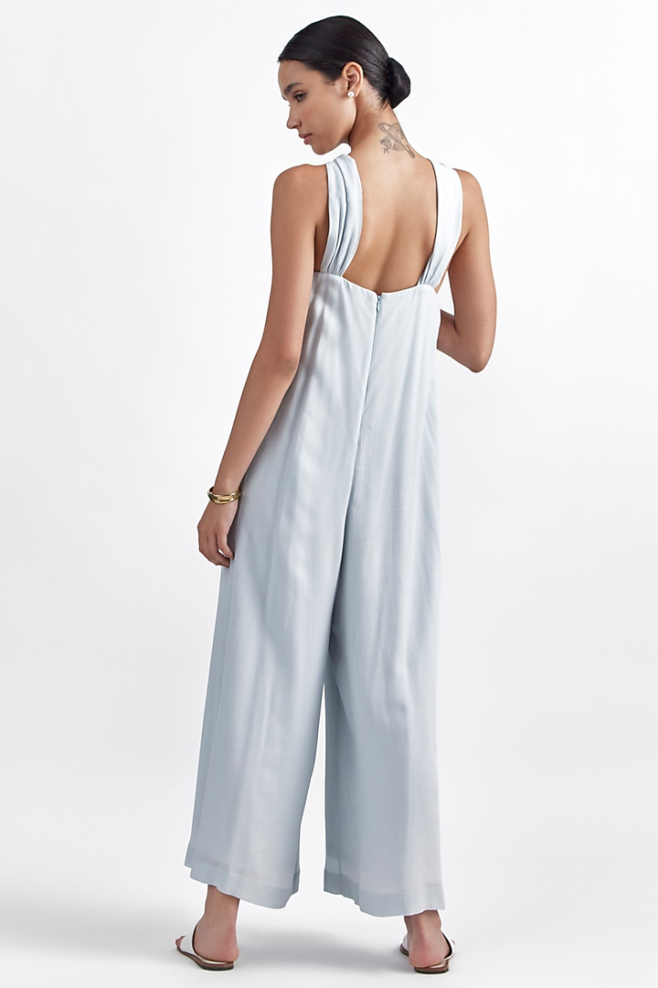 Light Blue Viscose Jumpsuit by PERONA at Pernia's Pop Up Shop