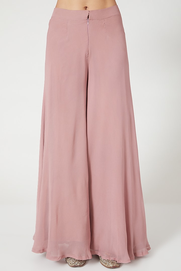 Mauve Party Wear Sharara Set With Thread Work by Pesha at Pernia's Pop Up Shop