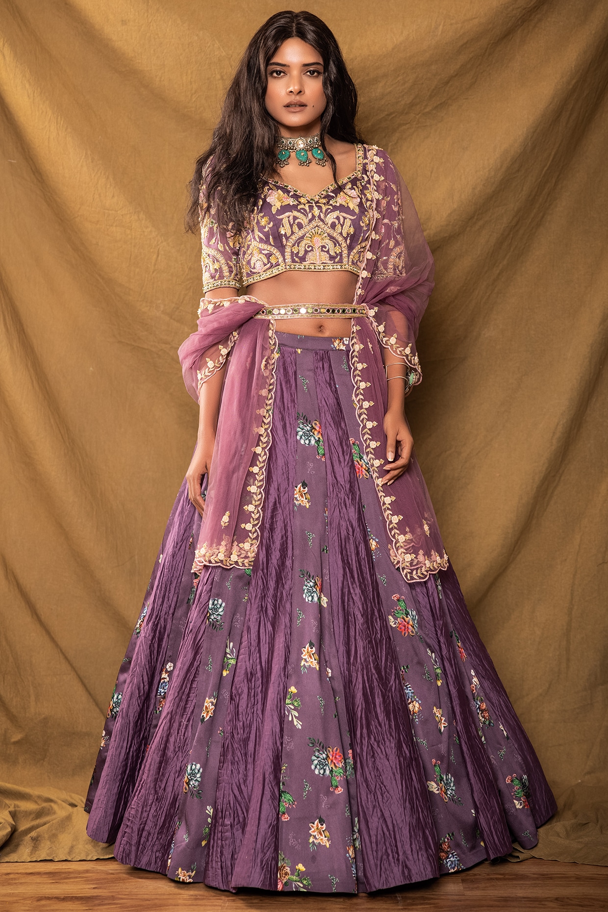 Purple color sequence lehenga choli - Lehengas - Indian