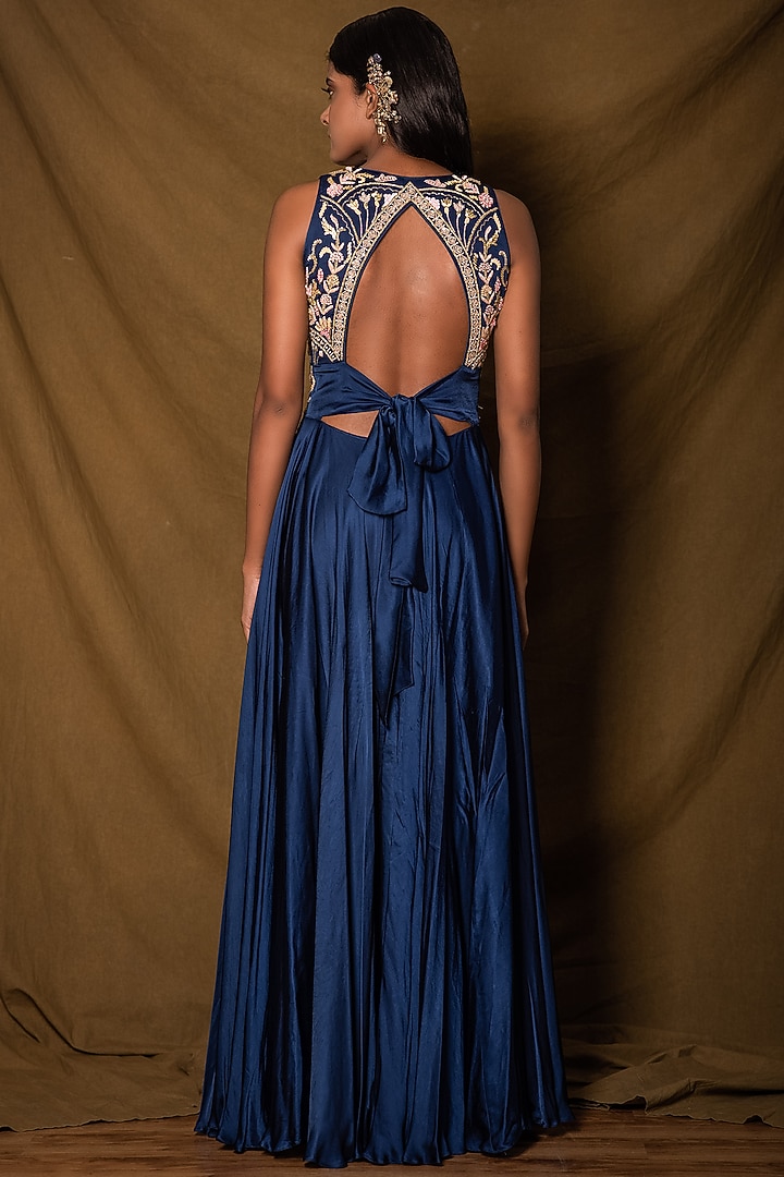 Electric Blue Embroidered Engagement Gown by Pesha at Pernia's Pop Up Shop