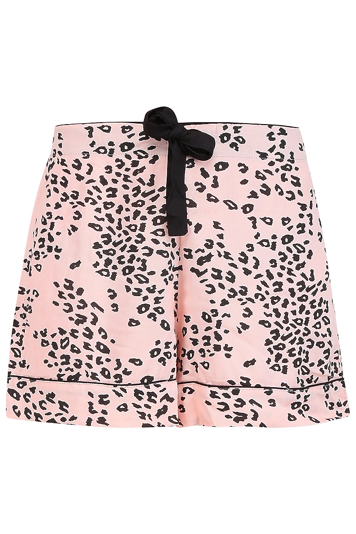 Pink and black spots printed nightsuit shirt and shorts set available only at Pernia's Pop Up Shop.