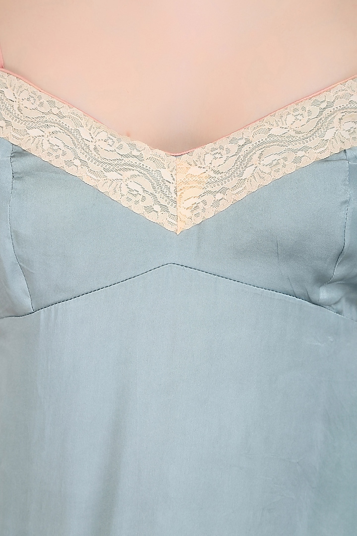 Grey and white floral lace camisole top and shorts set available only at Pernia's Pop Up Shop.