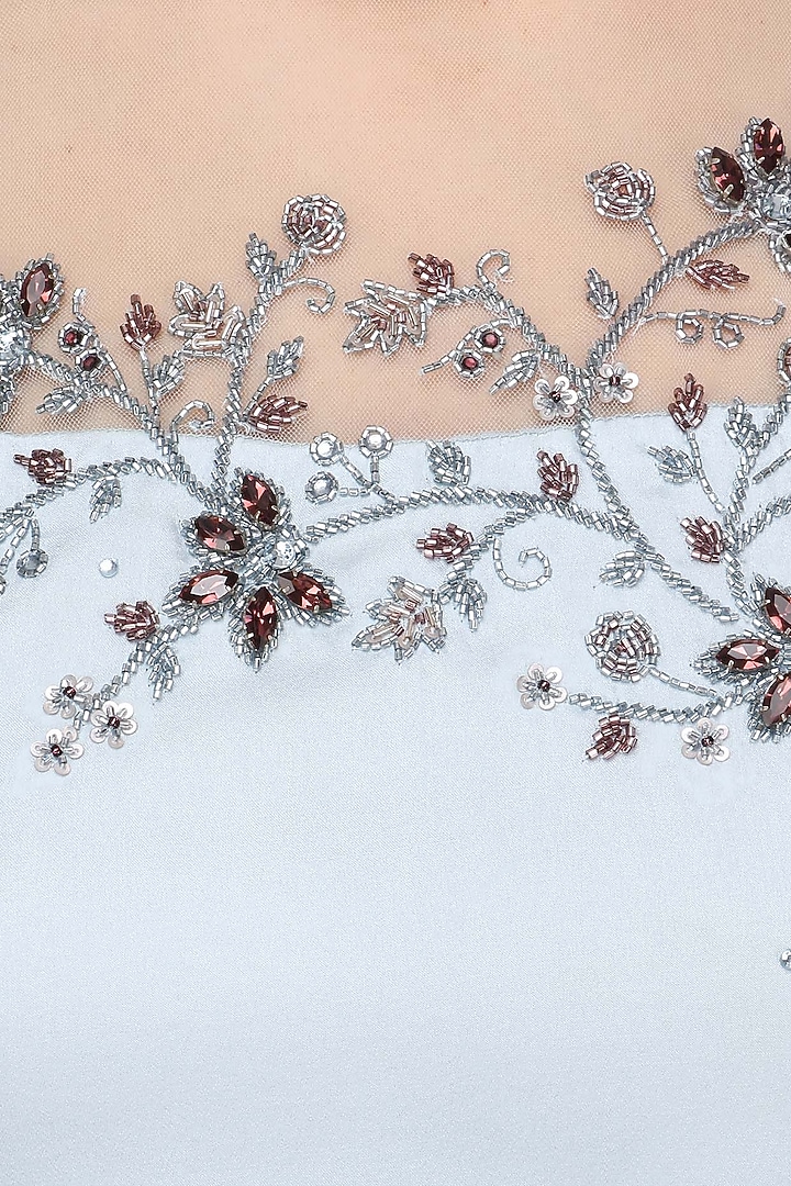 Sterling silver crystal embellished sharara set only at Pernia's Pop Up Shop.