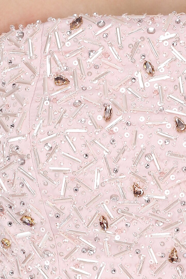 Pink sequins and crystal embellished jumpsuit available only at Pernia's Pop Up Shop.