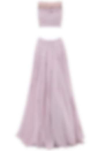 Mauve embroidered lehenga set available only at Pernia's Pop Up Shop.